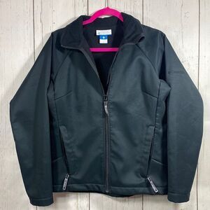 Columbia Valencia Soft Shell Black Fleece Lined Zip Womens Jacket